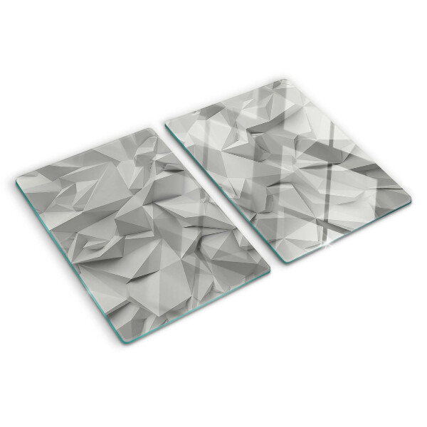 Snijplanken van glas Abstract 3D-patroon in grijstinten