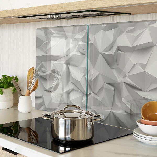 Snijplanken van glas Abstract 3D-patroon in grijstinten