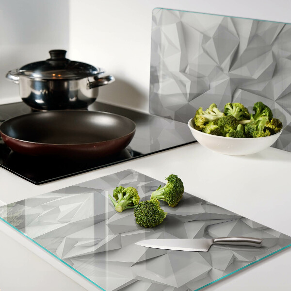 Snijplanken van glas Abstract 3D-patroon in grijstinten