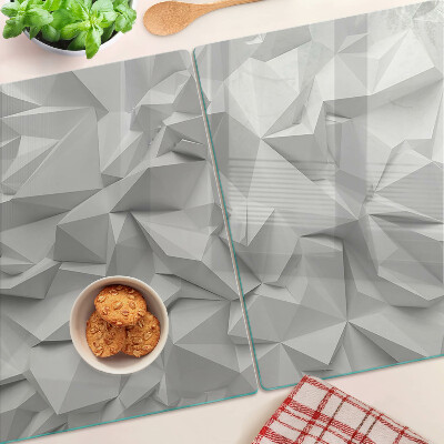 Szklana deska kuchenna Abstrakcyjny wzór 3D w odcieniach szarości