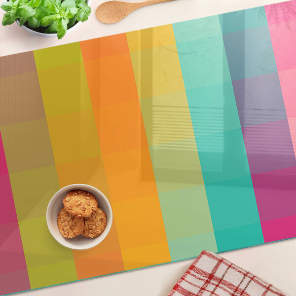 Szklana deska kuchenna Kolorowa geometria z gradientem