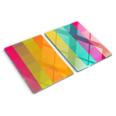 Szklana deska kuchenna Kolorowa geometria z gradientem