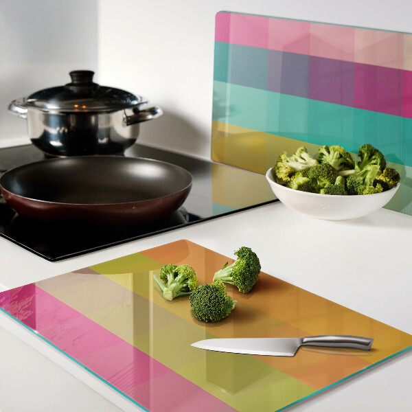 Snijplanken glas Kleurrijke geometrie met kleurovergang