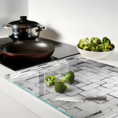 Glazen snijplanken Grijs en wit mozaïek