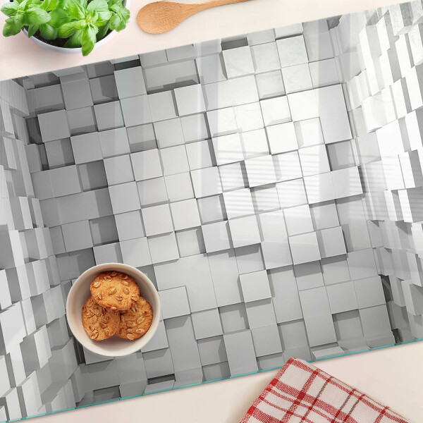 Deska kuchenna szklana Mozaika szaro-biała