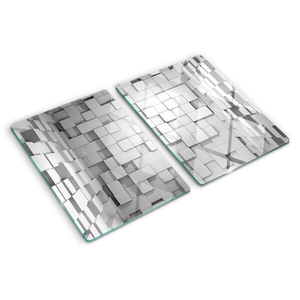 Deska kuchenna szklana Mozaika szaro-biała