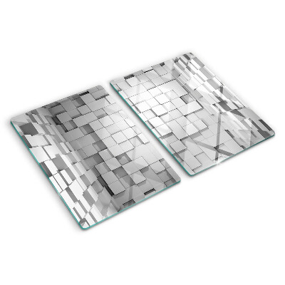Deska kuchenna szklana Mozaika szaro-biała