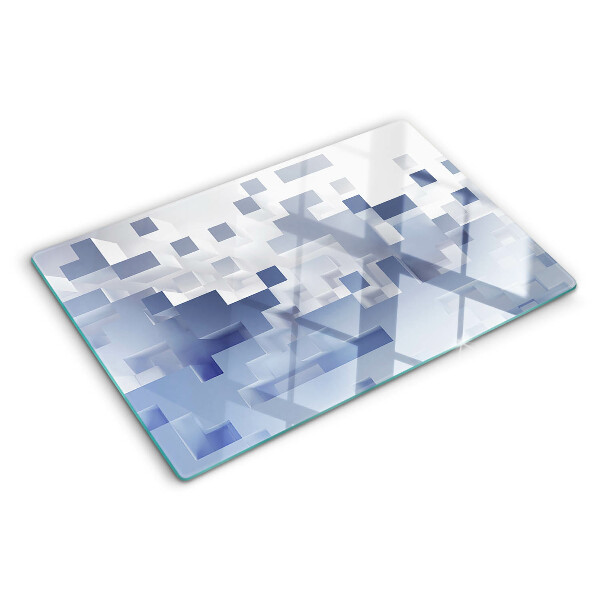 Snijplanken glas Geometrische patronen in blauwe tinten