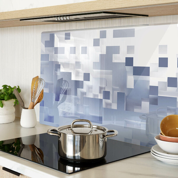 Snijplanken glas Geometrische patronen in blauwe tinten