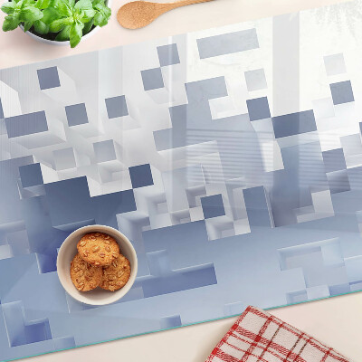 Deska kuchenna szklana Geometryczne wzory w odcieniach niebieskiego