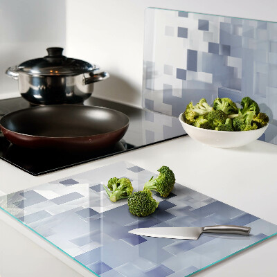 Snijplanken glas Geometrische patronen in blauwe tinten