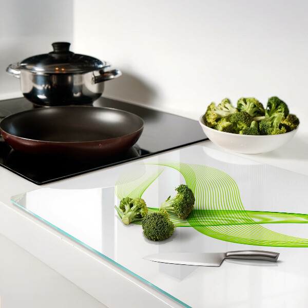 Szklana deska do krojenia Fale w odcieniach zieleni