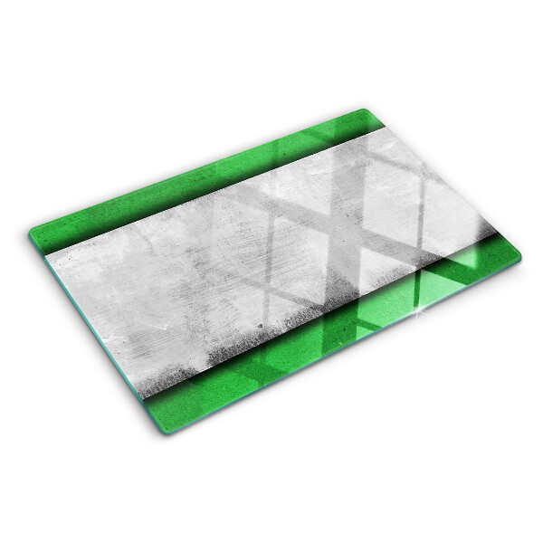 Snijplanken van glas Groene en grijze lijnen