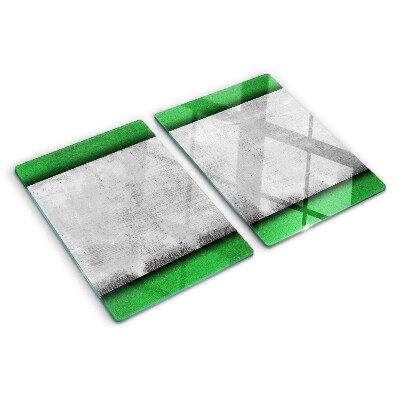 Szklana deska do krojenia Zielono szare kreski