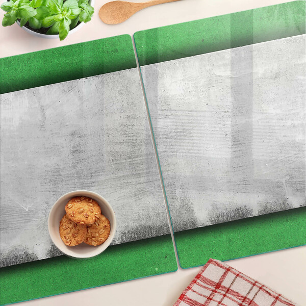 Snijplanken van glas Groene en grijze lijnen