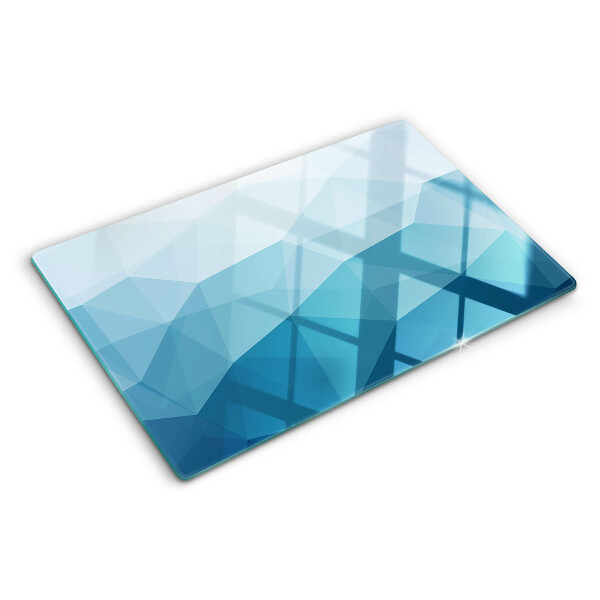 Snijplanken glas Blauwe driehoeksgradiënt