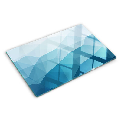 Snijplanken glas Blauwe driehoeksgradiënt