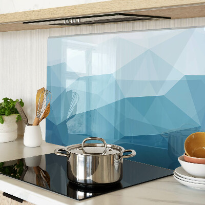 Szklana deska do krojenia Gradient niebieskich trójkątów