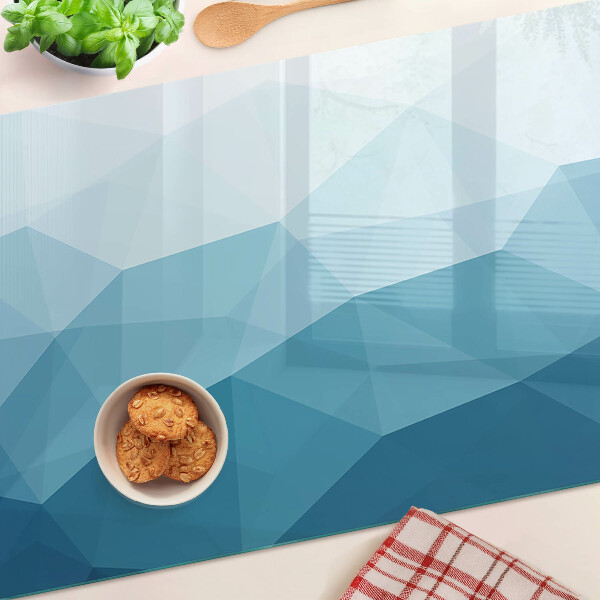 Snijplanken glas Blauwe driehoeksgradiënt