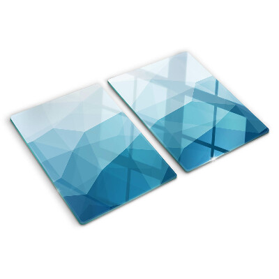 Snijplanken glas Blauwe driehoeksgradiënt