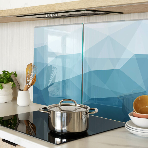 Snijplanken glas Blauwe driehoeksgradiënt