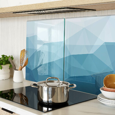 Szklana deska do krojenia Gradient niebieskich trójkątów