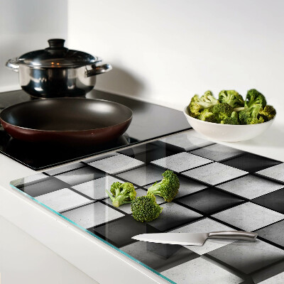 Szklana deska kuchenna Geometryczne wzory w odcieniach szarości