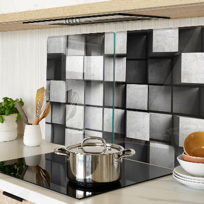 Szklana deska kuchenna Geometryczne wzory w odcieniach szarości