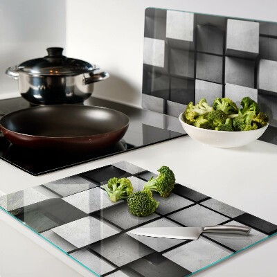 Szklana deska kuchenna Geometryczne wzory w odcieniach szarości