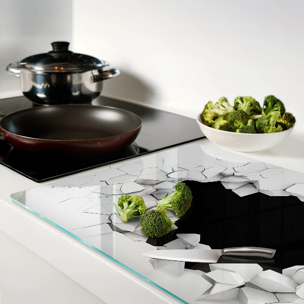 Deska kuchenna szklana Pęknięta ściana