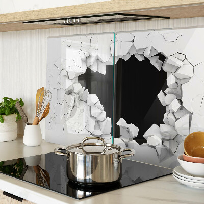 Deska kuchenna szklana Pęknięta ściana