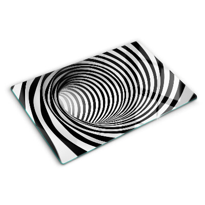 Szklana deska do krojenia Wzór spirali w odcieniach czerni i bieli
