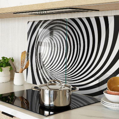 Szklana deska do krojenia Wzór spirali w odcieniach czerni i bieli