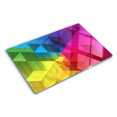 Szklana deska do krojenia Kolorowa geometria w trójkątach