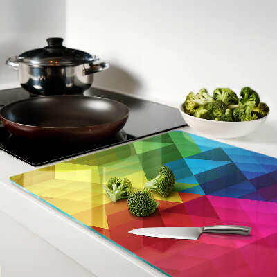 Szklana deska do krojenia Kolorowa geometria w trójkątach