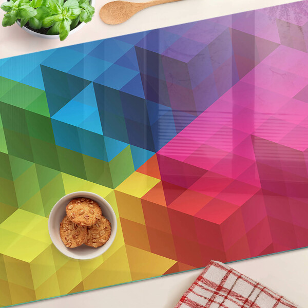 Szklana deska do krojenia Kolorowa geometria w trójkątach