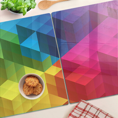 Szklana deska do krojenia Kolorowa geometria w trójkątach