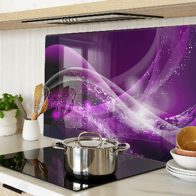 Szklana deska do krojenia Fioletowe fale z efektem świetlnym