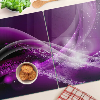 Szklana deska do krojenia Fioletowe fale z efektem świetlnym