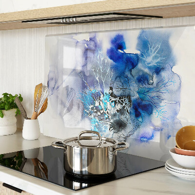 Snijplanken van glas Abstracte blauwe patronen