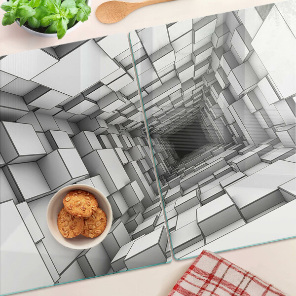 Glazen snijplanken 3D kubusdoolhof