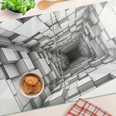 Glazen snijplanken 3D kubusdoolhof