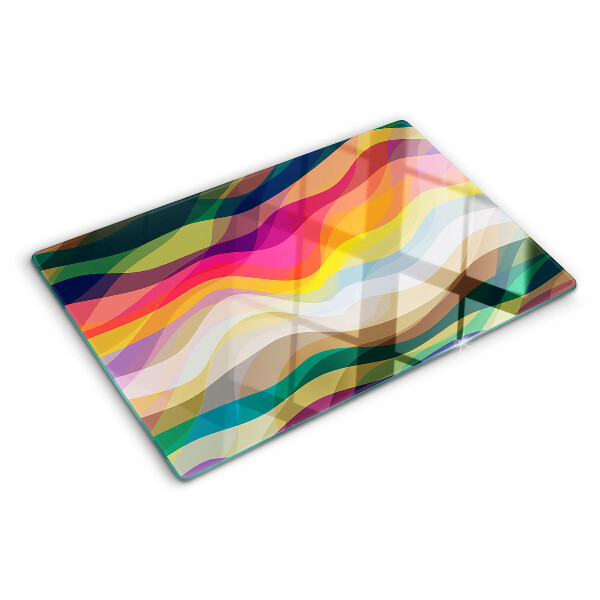 Deska kuchenna szklana Abstrakcyjne fale kolorów
