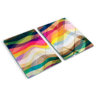 Deska kuchenna szklana Abstrakcyjne fale kolorów