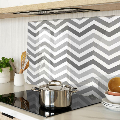 Szklana deska do krojenia Zygzaki w odcieniach szarości