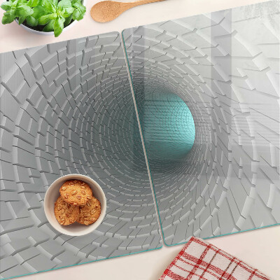Snijplanken van glas 3D-tunnel met diepte-effect