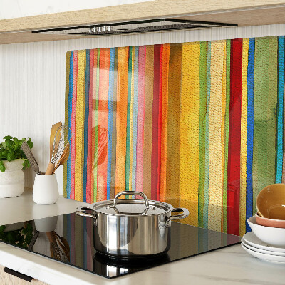 Szklana deska kuchenna Kolorowe pasy abstrakcyjne