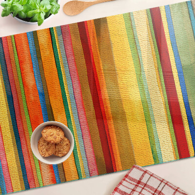 Szklana deska kuchenna Kolorowe pasy abstrakcyjne