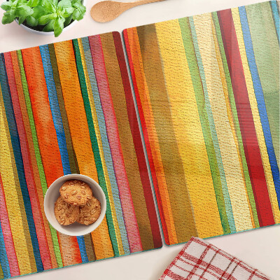 Glazen snijplanken Kleurrijke abstracte strepen