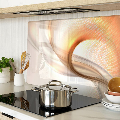 Szklana deska kuchenna Fale świetlne w odcieniach złota